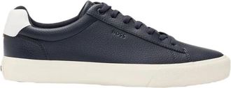 HUGO BOSS Aiden Sneakers - Heren - Sneakers - Blauw - 39 EU - Leer - Schoenen