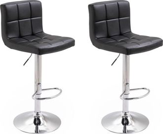 Happy Garden Lote de 2 taburetes de bar negros MIKE
