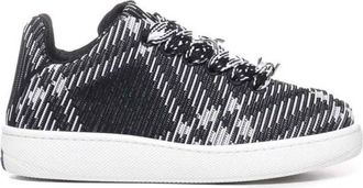 Burberry Check Knit Box Low-Top Sneakers, Brand Size 43 ( US Size 10 )