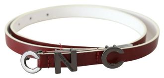 Costume National Womens Belt Leather - Dark Red - Size 85 cm