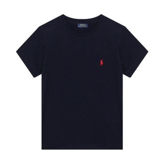 Polo Ralph Lauren T-Shirts, female, Blue, Size: XS Classic Fit Jersey Crewneck T-Shirt