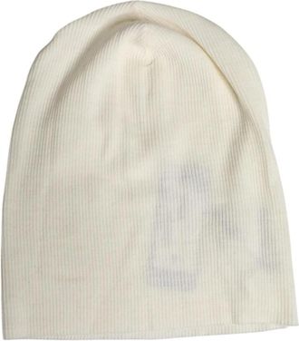 Dolce & Gabbana Beige wollen beanie muts van een wolmix - Heren - Hoeden - Beige - ONE Size - Wol - Accessoires