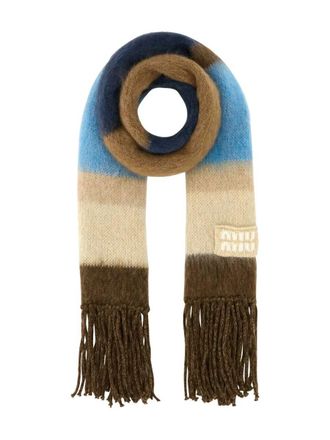 Miu Miu Wool Scarf With Fringes Accessories