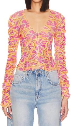 Free People Through The Meadow Top In Grapefruit Seltzer