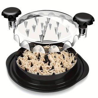 OEM Picadora De Pollo, Picadora Profesional De Pechuga De Pollo, Giratoria, Tapa Transparente, Mango Ergon&oacute;mico, Picadora De Carne - Crezuo