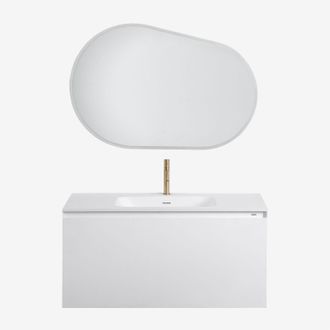 Sklum Conjunto De Mueble De Ba&ntilde;o En Madera Con Lavabo Integrado Macrae Sklum
