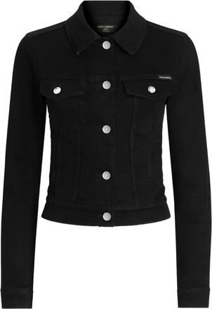 Dolce & Gabbana Giacca denim con bottoni - Nero