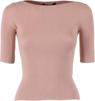 Max Mara Waser geribbeld T-shirt - Roze