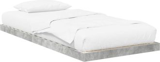 vidaXL Struttura Letto A Terra Grigio Cemento 75 X 190 Cm Vidaxl