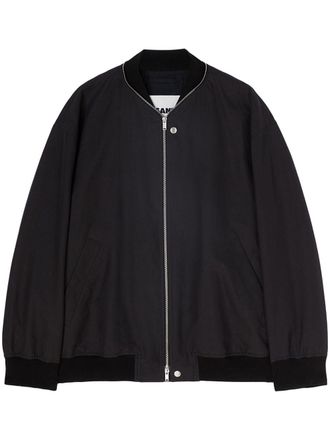 Jil Sander Bomberjack met rits - Zwart