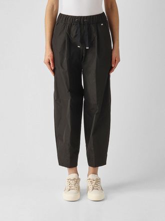 Herno Pantaloni cropped in taffet&agrave; idrorepellente a vita alta