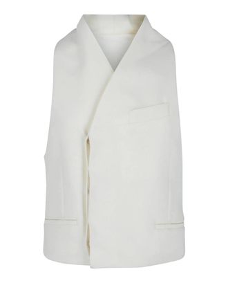 Ferragamo Mens Surplice Vest In White