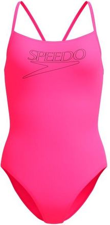 Speedo Endurance+ Logo Thin Strap One Piece Badeanzug f&uuml;r Damen | rosa