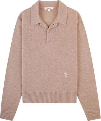 Sporty & Rich Cashmere Polo - Dames - Cashmere truien - Bruin - M - Wol - Truien & Vesten