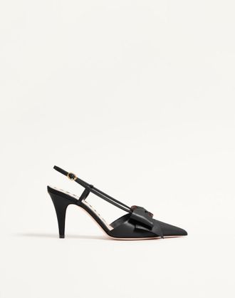 Valentino Garavani D&eacute;collet&eacute; Slingback Bowow In Capretto 85Mm Donna NERO 35.5