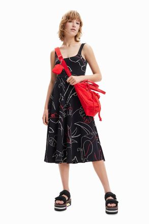 Desigual Cambridge Sleeveless Jersey Summer Dress 23SWVK15 Black