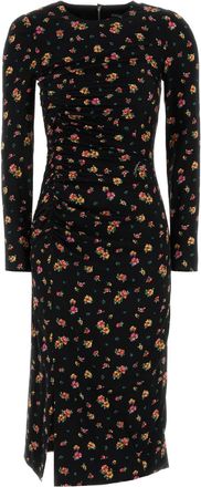 Dolce & Gabbana Printed Charmeuse Dress