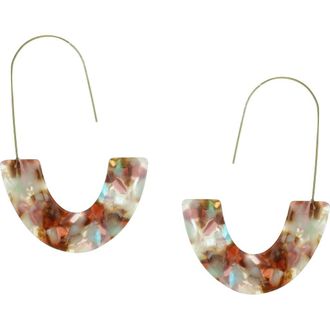 Olivia Welles Tabby Resin Drop Earrings in Gold /Multi at Nordstrom Rack
