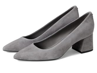 Calvin Klein Lenott High Womens Heels Grey Suede : 5.5 M, Leather/Suede/Synthetic