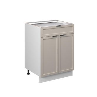 Vicco Mueble Bajo Para Fregadero/placa Fame-line, Grisbeige, 60 Cm Con Caj&oacute;n, Et Antracita, Vicco