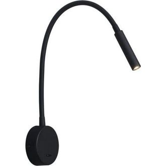 OEM L&aacute;mpara De Lectura Negra, L&aacute;mpara Led Flexible De Cuello De Cisne De 3w 3000k, L&aacute;mpara De Lectura De Pared De 240v Con Interruptor Para Dormitorios, S