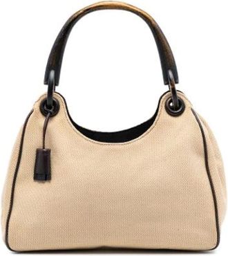 Gucci Pre-owned Handbags, female, Beige, Size: ONE SIZE Pre-owned Leather Handbag