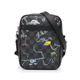 Louis Vuitton Damier Graphite Renaissance Map Danube Slim PM