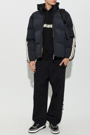 Palm Angels Insulated Jacket With A Stand-up Collar, Mens, Black