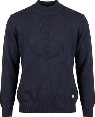 Armor Lux Pul col montant Ancre Navire - Heren - Ronde hals truien - Blauw - XL - Truien & Vesten