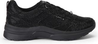 Carvela Womens Adoro Bling Sneakers - Black Fabric - Size UK 4