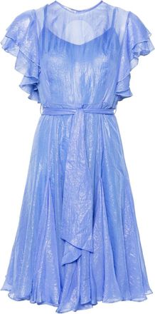 Baruni Milada dress - women - Polyester/Rayon/Metallic Fibre - S - Blue