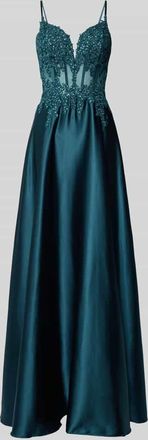 Luxuar Luxuar Abendkleid mit Herz-Ausschnitt in Dunkelgruen, Größe 32