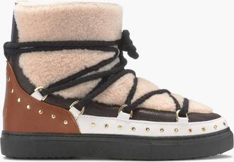 INUIKII Womens Curly Rock Winter Boots In Cream