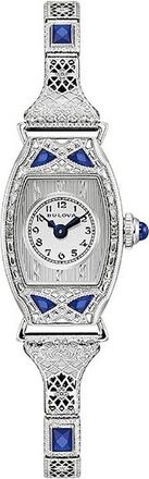 Bulova Limited Edition Miss America Quartz Silver Dial Ladies Watch 96L340