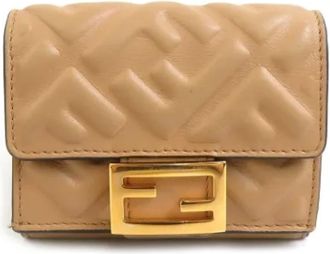 Fendi Pre-owned Wallets, female, Beige, Size: ONE SIZE Pre-owned Vintage Wallet