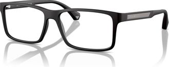 Emporio Armani 56mm Rectangle optical glasses in Black at Nordstrom