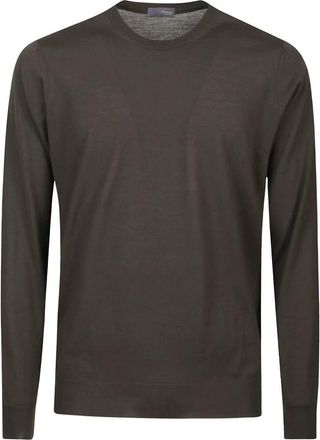 Drumohr Crewneck Sweater - Heren - Ronde hals truien - Groen - XL - Wol - Truien & Vesten