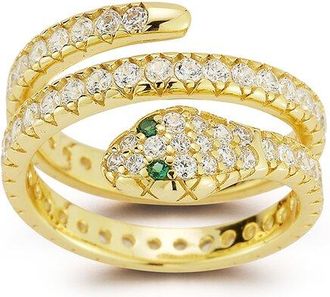 Glaze Jewelry 14K Over Silver Cz Ring