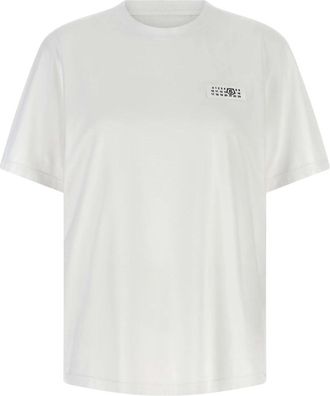 Maison Margiela Numeric Signature T-shirt - Dames - T-shirts - Wit - M - Katoen - Tops