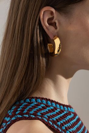 Alaia Brass Earrings, Womens, Gold