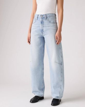 Levi's Cinch Jeans Womens Blue Light Wash High Rise Barrel Leg JAX1930