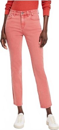 Nic+Zoe Mid Rise Straight Jeans In Tandoori