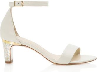 Freya Rose Chloe Ankle Strap Pearl Heel Sandal in Ivory at Nordstrom, Size 40