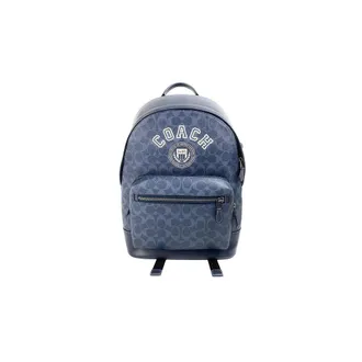Coach Backpacks, female, Blue, Size: ONE SIZE West Backpack