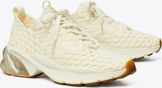 Tory Burch Womens Good Luck Woven Trainer, size 3.5