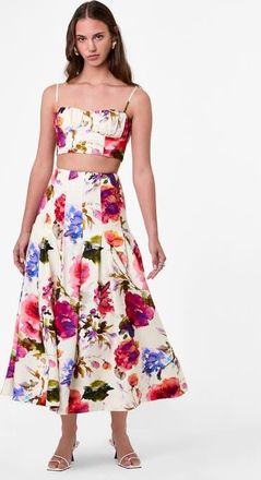 Nicholas Jordana Skirt in Watercolor Flora at Nordstrom, Size 10