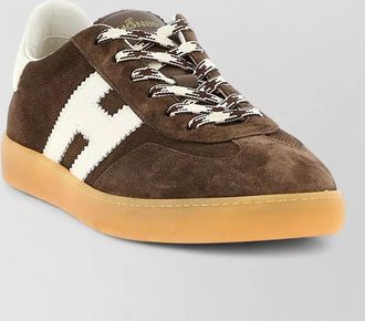 Hogan cool sneakers contrast heel tab rubber sole