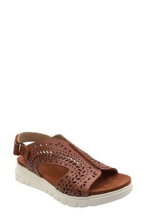 David Tate Moda Slingback Platform Wedge Sandal in Luggage at Nordstrom Rack, Size 8