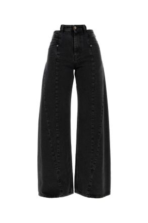 Maison Margiela Black Denim Wide Leg Jeans