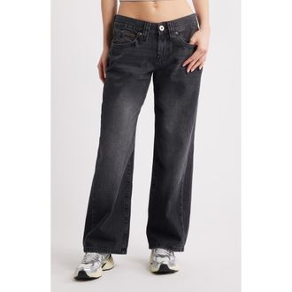 BDG Kayla Low Rider Wide Leg Jeans in Black at Nordstrom, Size 28